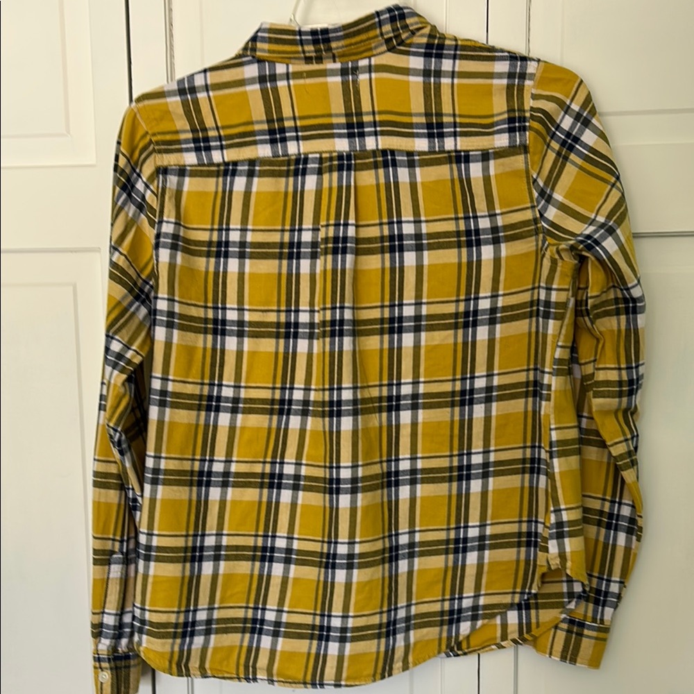 Old Navy Yellow and Black Woman's Large Casual Button Down Shirt - Picture 7 of 8